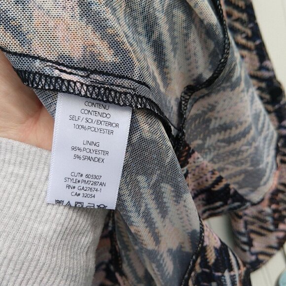 Eva Franco Anthropologie Belinda Top Size L NWT Plaid Mesh Ruffle Bell Sleeve - Picture 8 of 9